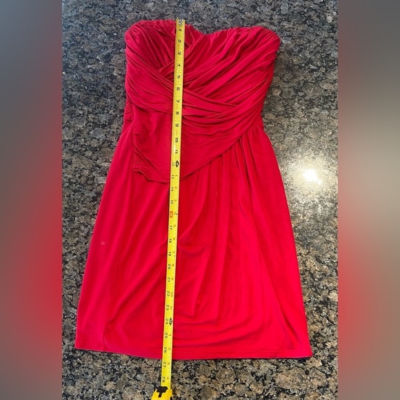 Express Strapless Red Dress Jersey cotton material- Size Small - Picture 8 of 8